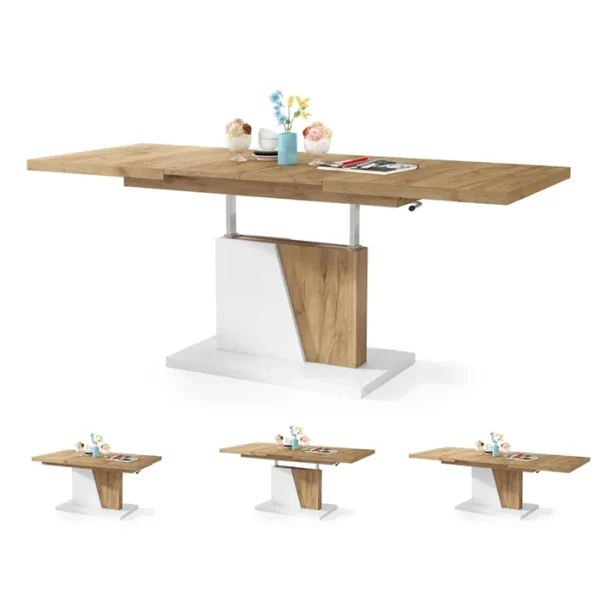 Multifunkcionalni Sto Grand Noir Zlatno-Beli