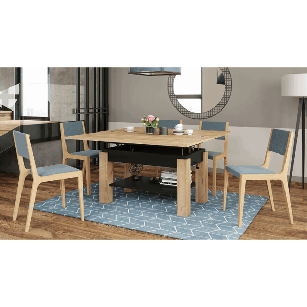 Multifunkcionalni Sto Bravo Craft Zlatno-Crni