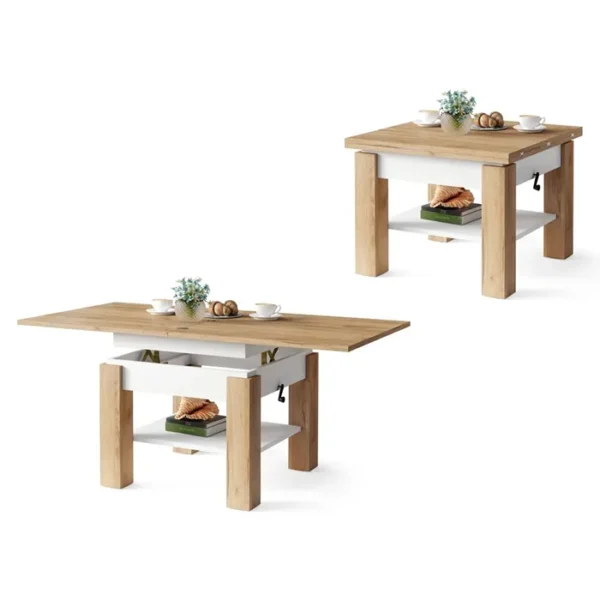 Multifunkcionalni Sto Cleo Craft Zlatno-Beli