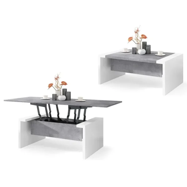 Multifunkcionalni Sto Space Belo-Sivi