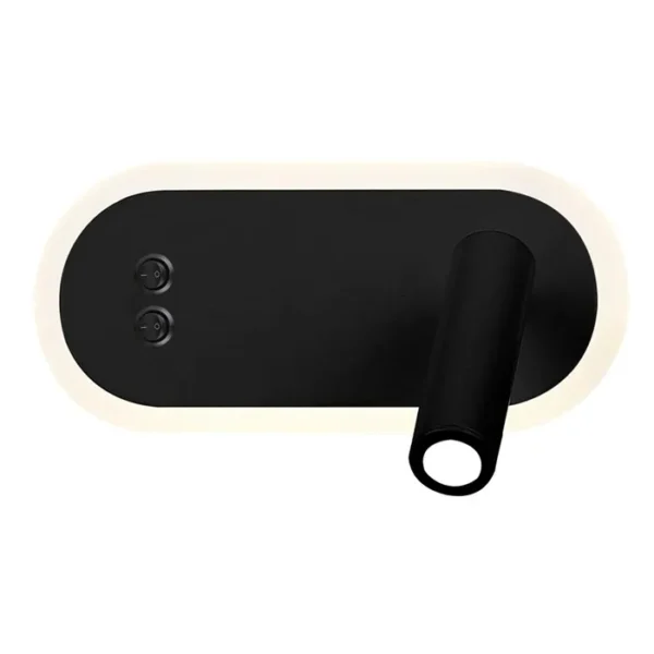 Miracle Zidna Lampa Crna Mat 6W+3W led4000K