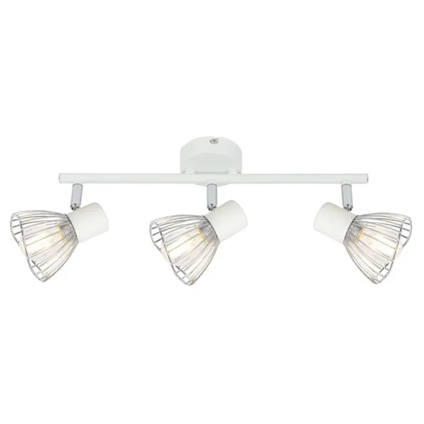 Fly Plafonska Lampa Bela Hrom 2 3x40W E14