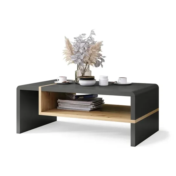 Klub sto FOLK Antracit Hrast Artisan