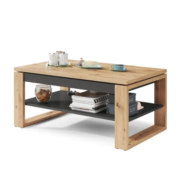 Klub sto NUO Hrast Artisan Antracit