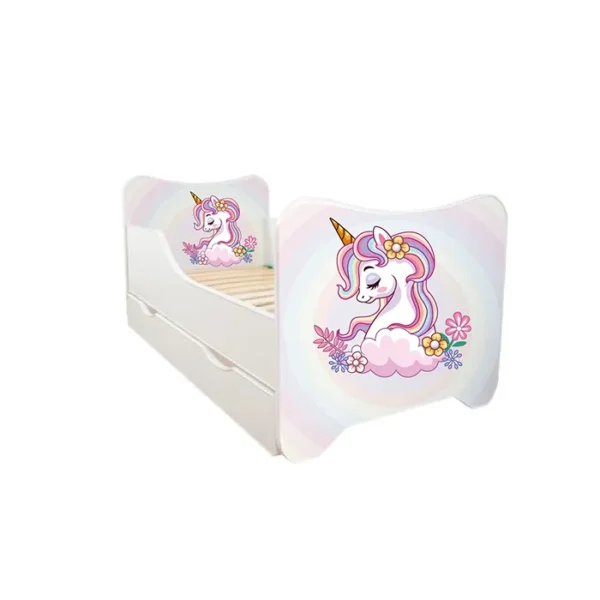 ABC Beds Dečiji Krevet sa Fiokom 160X80 cm Šareni Jednorog