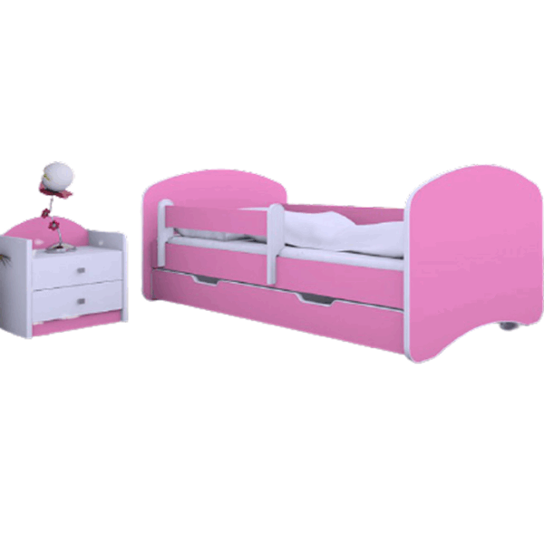 Krevet Sa Fiokom I Dušekom160X80 Happy III Roze