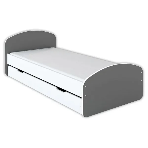 Krevet Sa Fiokom 200X90 Luna Sivi