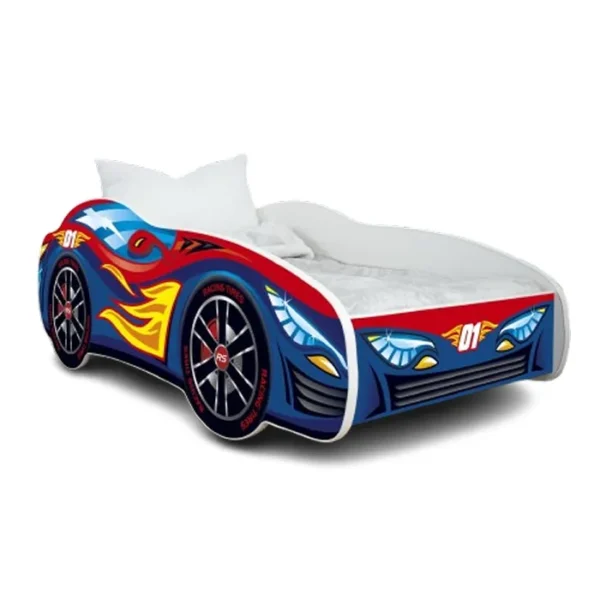 Dečiji Krevet 140X70Cm (Trkački Auto) Red Blue