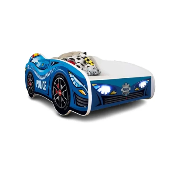 Dečiji Krevet 160X80Cm (Trkacki Auto) Police - Led