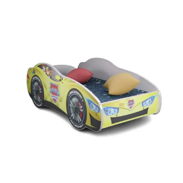 Dečiji Krevet 160X80Cm (Trkački Auto) Dog Adventure Yellow