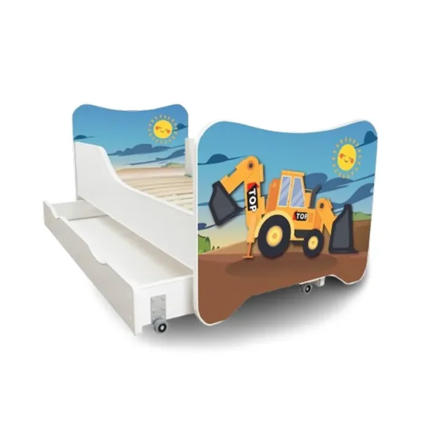 Dečiji Krevet 160X80Cm Happy Kitty + Fioka Excavator