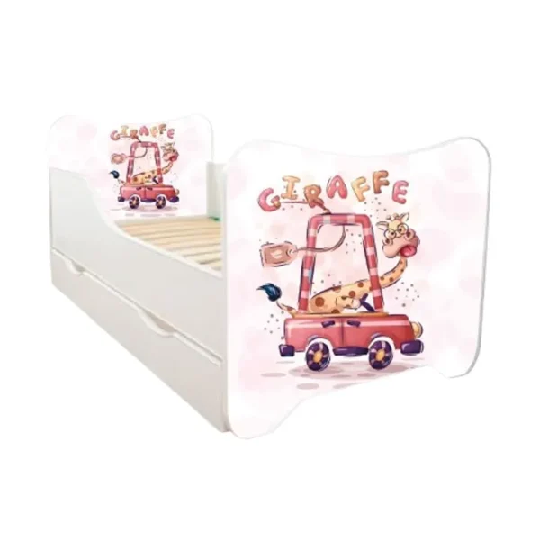 ABC Beds Dečiji Krevet sa Fiokom 160X80 cm Žirafa u Autu