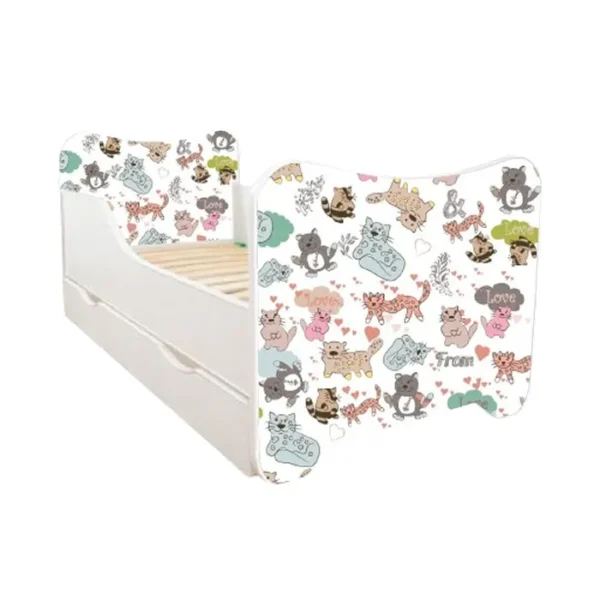 ABC Beds Dečiji Krevet sa Fiokom 160X80 cm Mjau Mjau