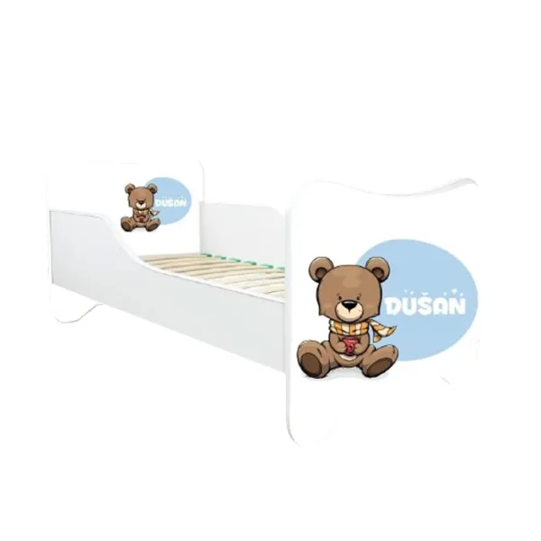ABC Beds Dečiji Krevet 160X80 cm Meda sa Imenom Vašeg Deteta