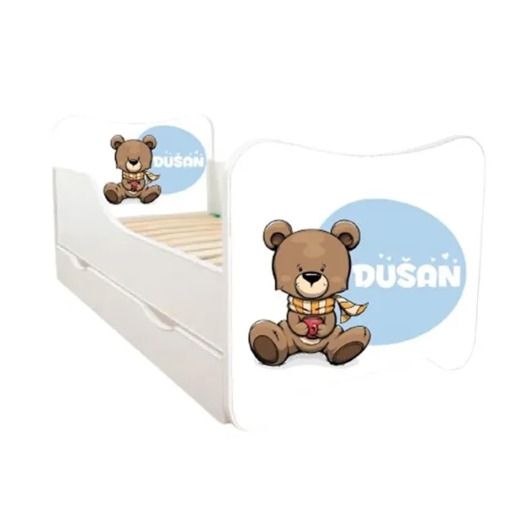 ABC Beds Dečiji Krevet sa Fiokom 160X80 cm Meda sa Imenom Vašeg Deteta