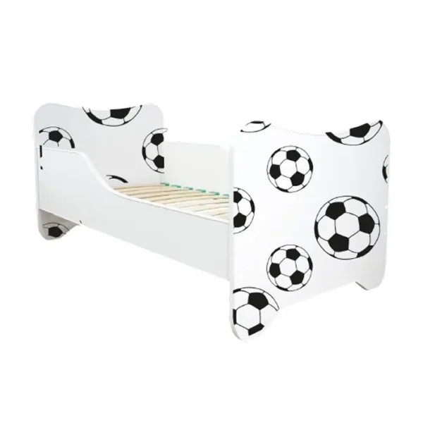 ABC Beds Dečiji Krevet 160X80 cm Fudbal Crno Beli