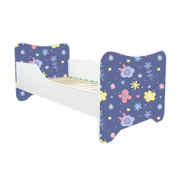 ABC Beds Dečiji Krevet 160X80 cm Ljubičasti Cvetići