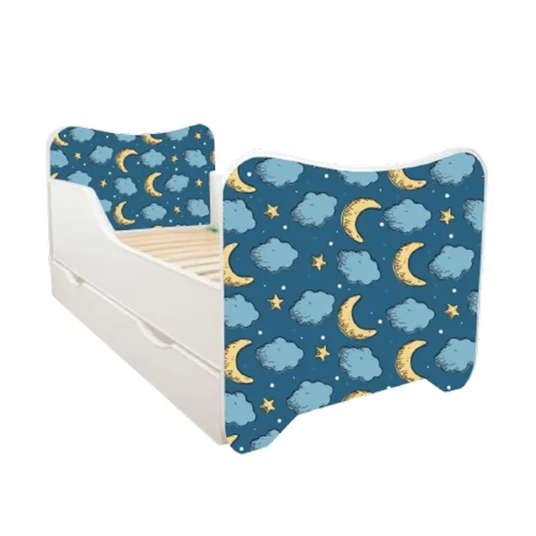 ABC Beds Dečiji Krevet sa Fiokom 160X80 cm Mesec i Oblak