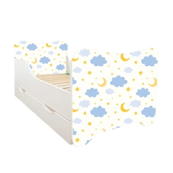 ABC Beds Dečiji Krevet sa Fiokom 160X80 cm Mesec Oblak i Zvezdice