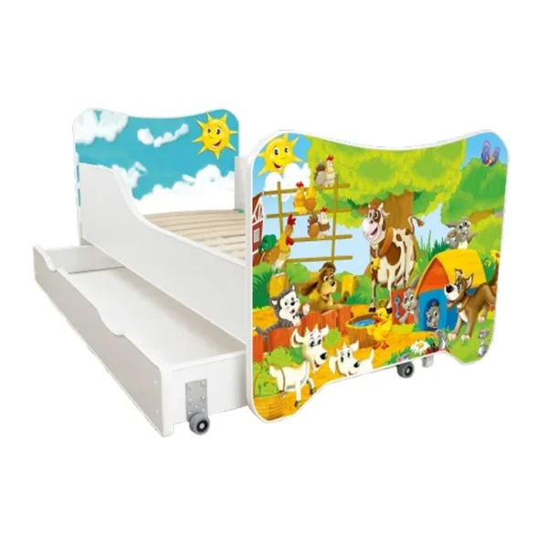 Dečiji Krevet 160X80Cm Happy Kitty + Fioka Farm