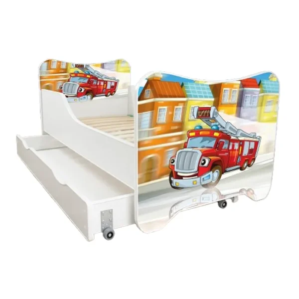 Dečiji Krevet 160X80Cm Happy Kitty + Fioka Firetruck