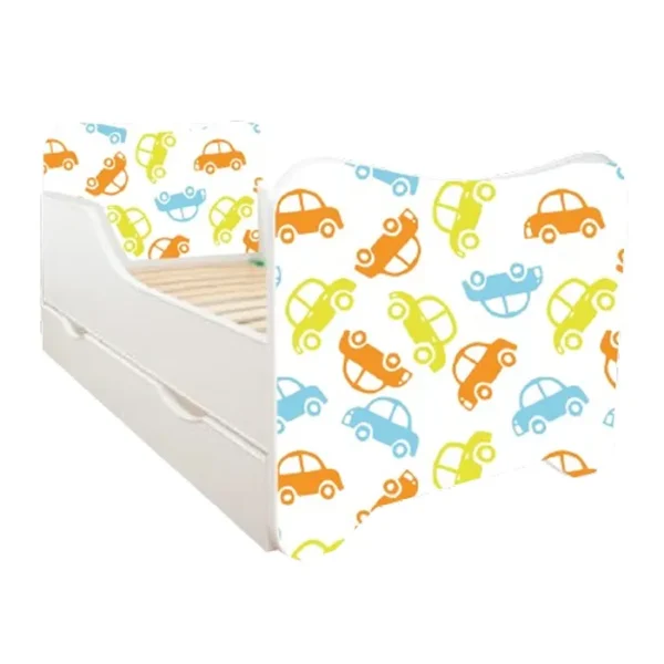 ABC Beds Dečiji Krevet sa Fiokom 160X80 cm Pastelni Autići